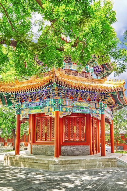 Prachtig uitzicht op yonghegong lama temple.beijing.