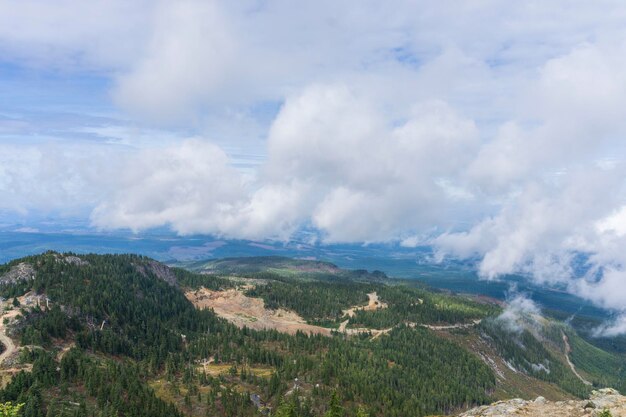 Prachtig uitzicht vanaf de top van Mount Washington British Colombia Canada