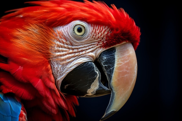 Prachtig vogeldier vol details kleurrijke schoonheid van de natuurpapegaai