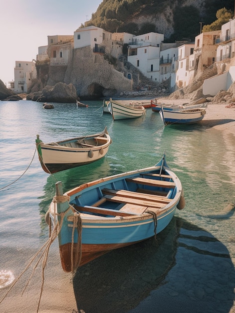 prachtig zeezicht dichtbij zeezicht vanuit de stad mediterraan huiszicht