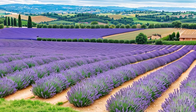 Prachtig zomers landschap met lavendelvelden in de Provence Valensole, Frankrijk