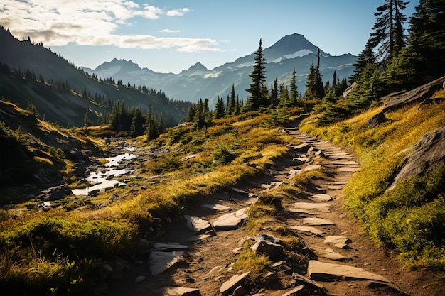 Prachtig Zwitsers alpenlandschap in de zomer Generatieve ai