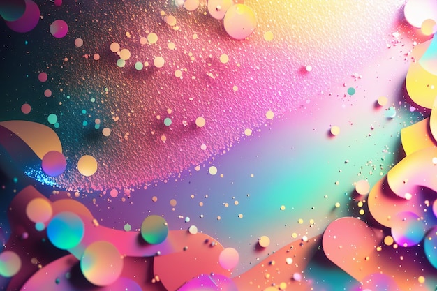 Prachtige abstracte achtergrond met glitter Levendige holografische kleuren Iriserende achtergrond Trendy design Generatieve AI