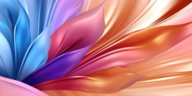 Prachtige abstracte kleurrijke glanzende metallic bloemdessin achtergrond mooie generatieve AI AIG32