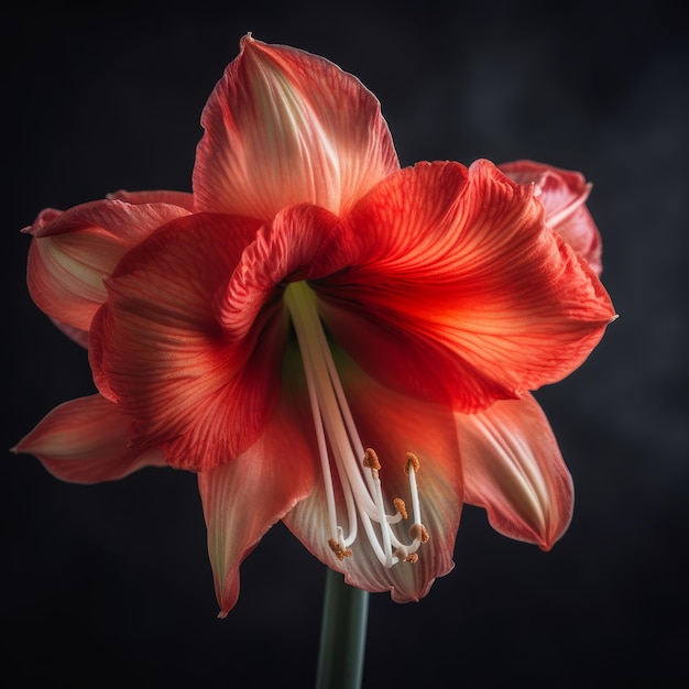 Prachtige Amaryllis Bloem Gevangen In High Definition