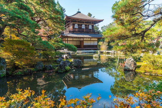 Foto prachtige architectuur in de silver pavillion ginkakuji-tempel