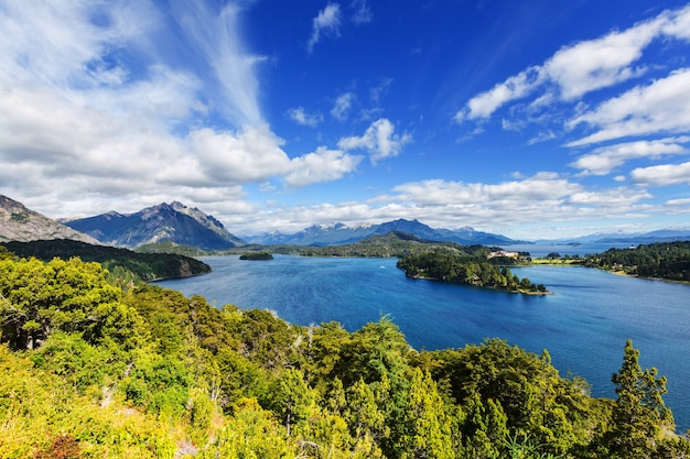 Prachtige berglandschappen in Patagonië. Bergenmeer in Argentinië, Zuid-Amerika.