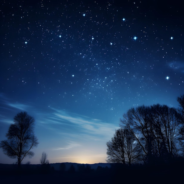 Prachtige blauwe nacht met heldere melkweg en sterrenstelsel Mooie veel sterren 's nachts en ruimte Helder