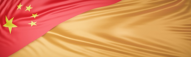 Prachtige china vlag wave close-up