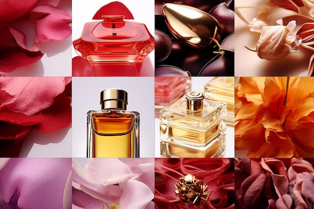 Foto prachtige collage met parfums