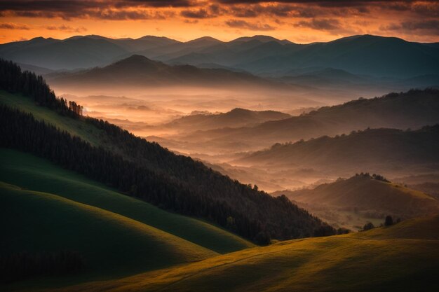 prachtige foto zonsondergang lancape