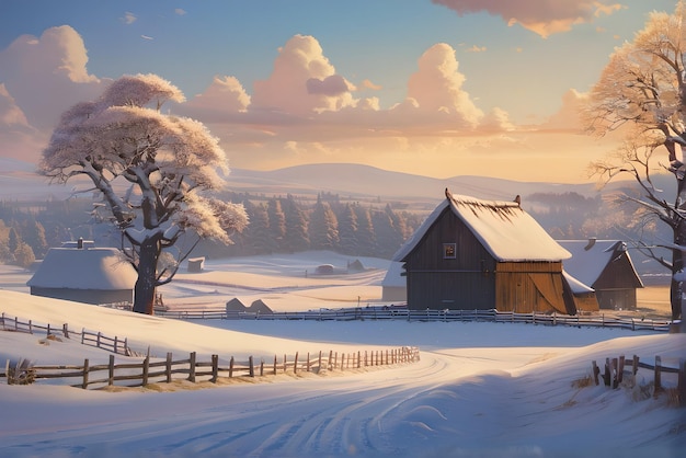 Prachtige fotografie met winterlandschap als thema