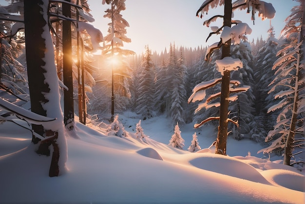 Prachtige fotografie met winterlandschap als thema