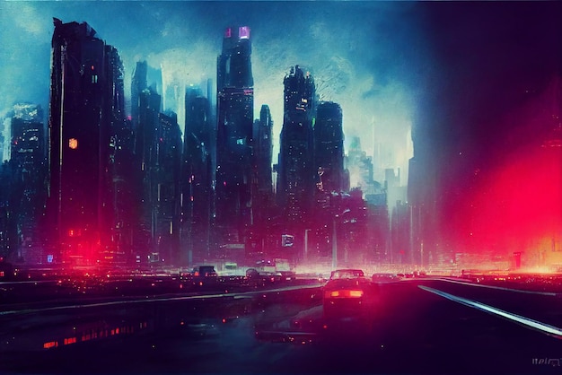 prachtige futuristische stad