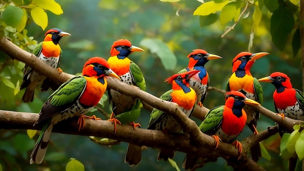 prachtige gekleurde vogels
