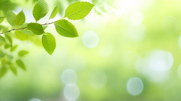 Prachtige groene bladeren op onscherpe achtergrond AI Generatief