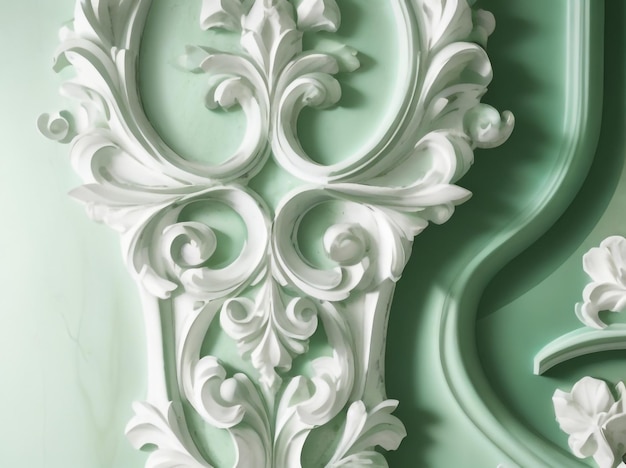 Prachtige groene decoratieve Venetiaanse gipswandafwerking