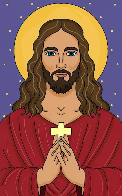 prachtige illustratie van onze schepper Jezus Christus