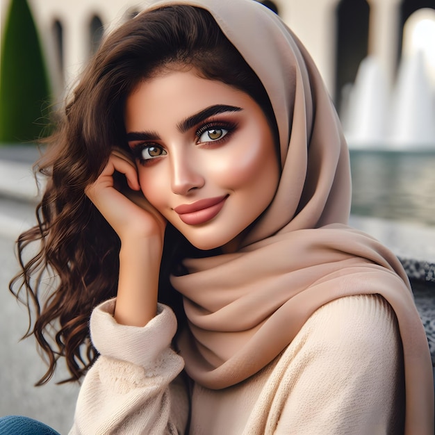prachtige jonge Arabische vrouw