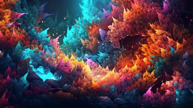 Prachtige kleur Achtergrond Illustratie clipart 4K Generatieve Ai