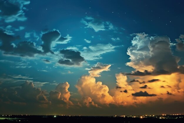 prachtige lucht en wolken nacht professionele reclamefotografie