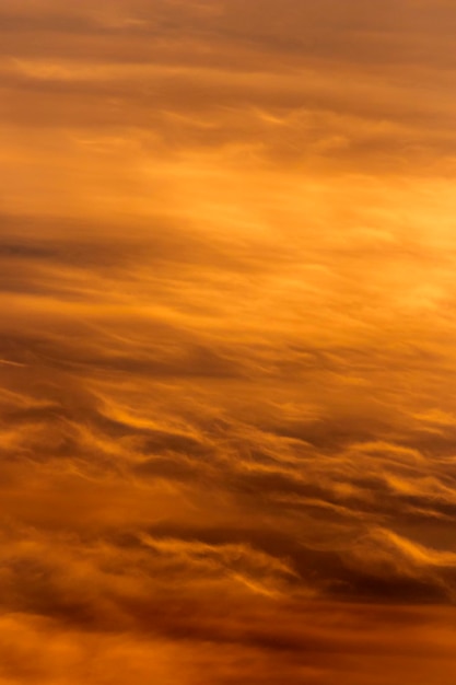 prachtige lucht met wolken en gouden licht