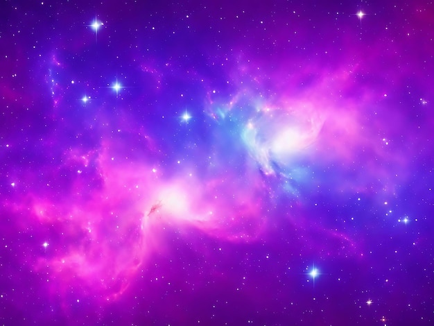 Prachtige melkwegachtergrond met nevelkosmos stardust en helder stralende sterren in het universum
