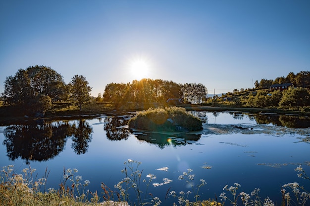 Prachtige natuur Noorwegen natuurlijke landschap.