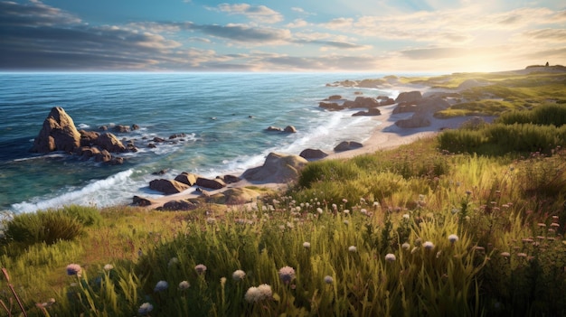Prachtige natuur realistische HD 8K wallpaper Stock Fotografie afbeelding