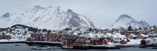 Prachtige Noord-Scandinavische Lofoten in de winter