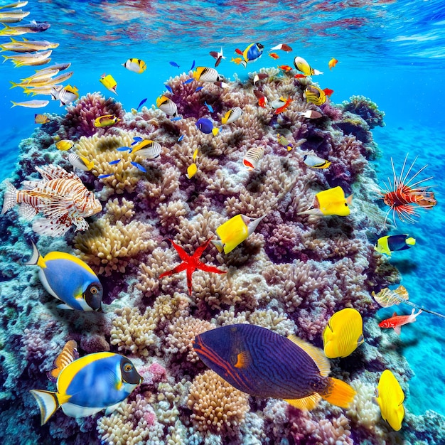 Prachtige onderwaterwereld van de tropische oceaan