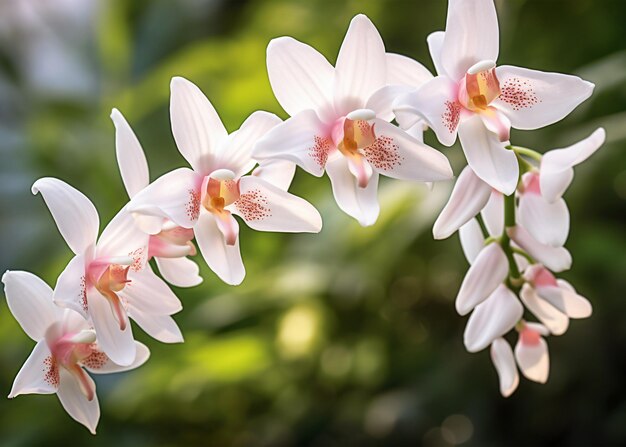 Foto prachtige orchidee bloem in de tuin close-up