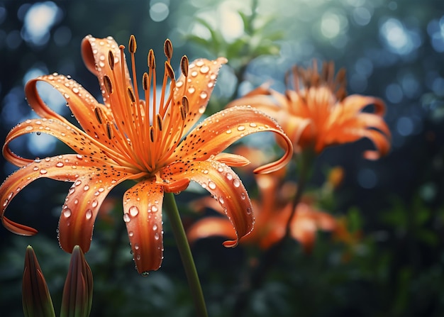 Foto prachtige orchidee bloem in de tuin close-up