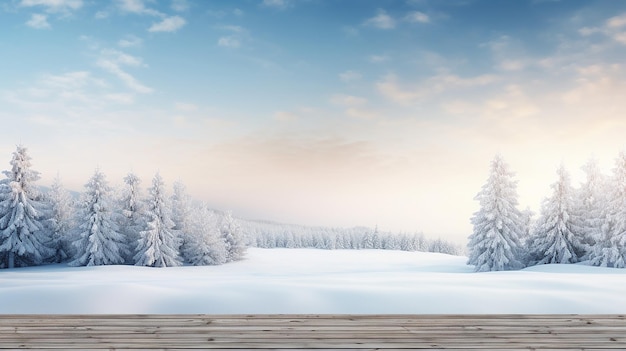 prachtige panoramische winterachtergrond met kopieerruimte