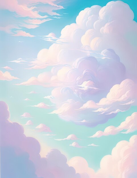 Prachtige pastel wolken sereniteit