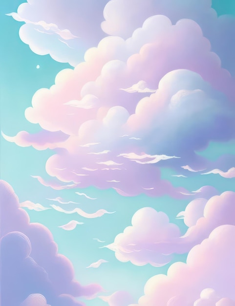 Prachtige pastel wolken sereniteit