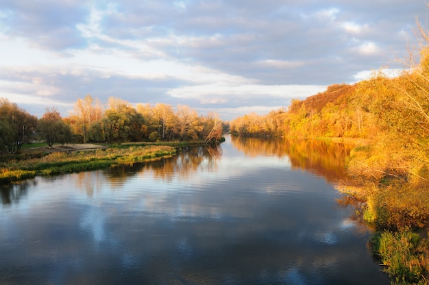 Prachtige rivierlandschap en bos