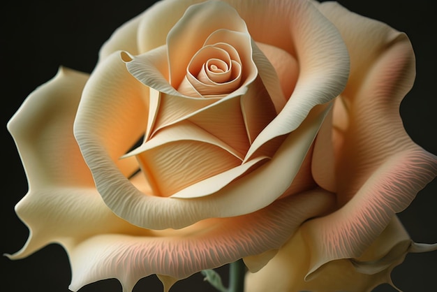 Prachtige rozenbloei in close-up in de kleuren wit en roze
