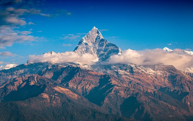 prachtige Shining Mount Fishtail, Pokhara, Nepal