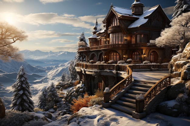 Prachtige villa in een prachtig berglandschap Ongelooflijke architectuur