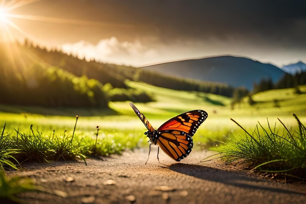 Prachtige vlinder in de natuur