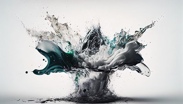 Prachtige water splash achtergrond ai render