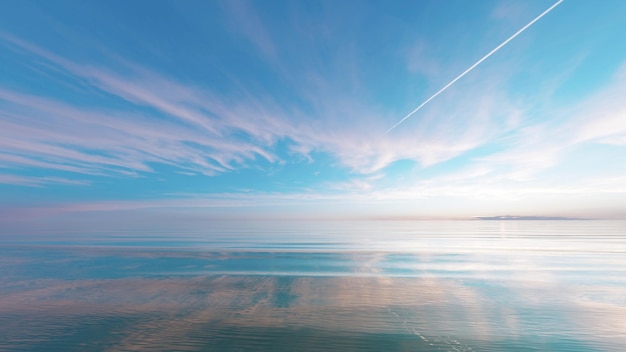 prachtige zee en lucht reflectie achtergrond