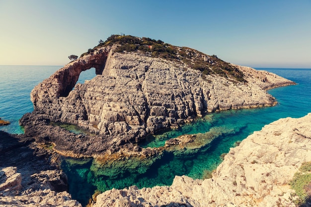 Prachtige zeelandschappen op het eiland Zakynthos in Griekenland