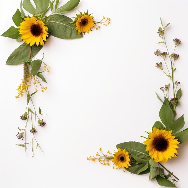 Prachtige zonnebloemrand Het kunstenaarschap van de natuur