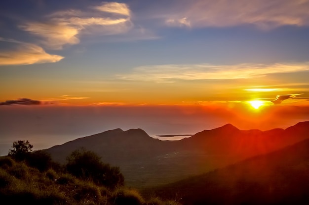 Prachtige zonsopgang in Lombok