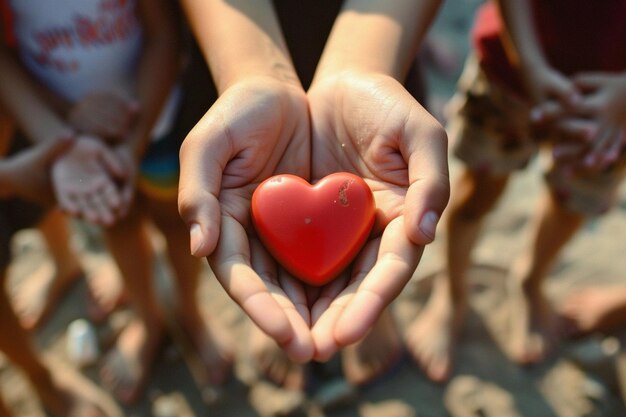 Photo practice acts of kindness and charity ar generative ai