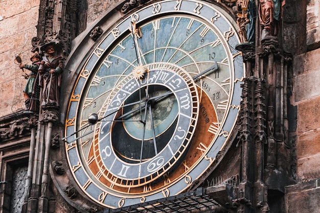 Prague astronomical clock in old town