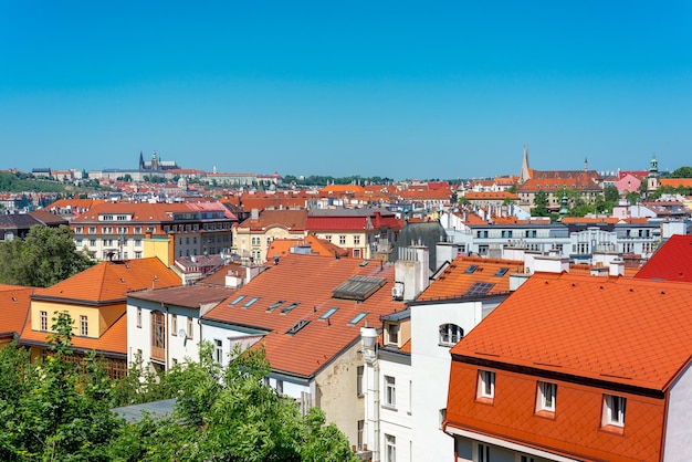 Prague cityscape on a sunny day Czech Republic