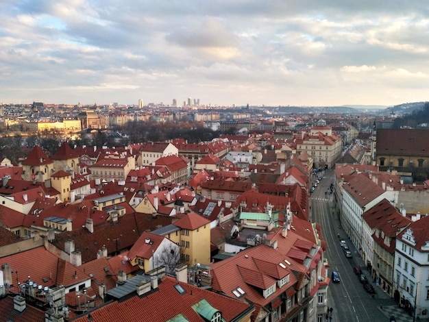 Prague Czech Republic View from the observation deck of the Old Town Square